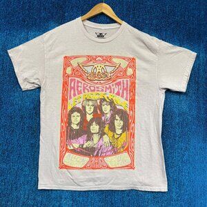 Aerosmith Let Rock Rule World 2014 Tour Hard Rock Band Tee L